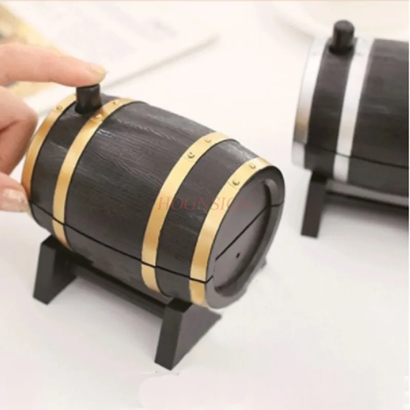 

Wine Barrel Type Toothpick Automatic Pressing Home Living Room Toothpick Hotel High-grade Toothpick Canister Sale