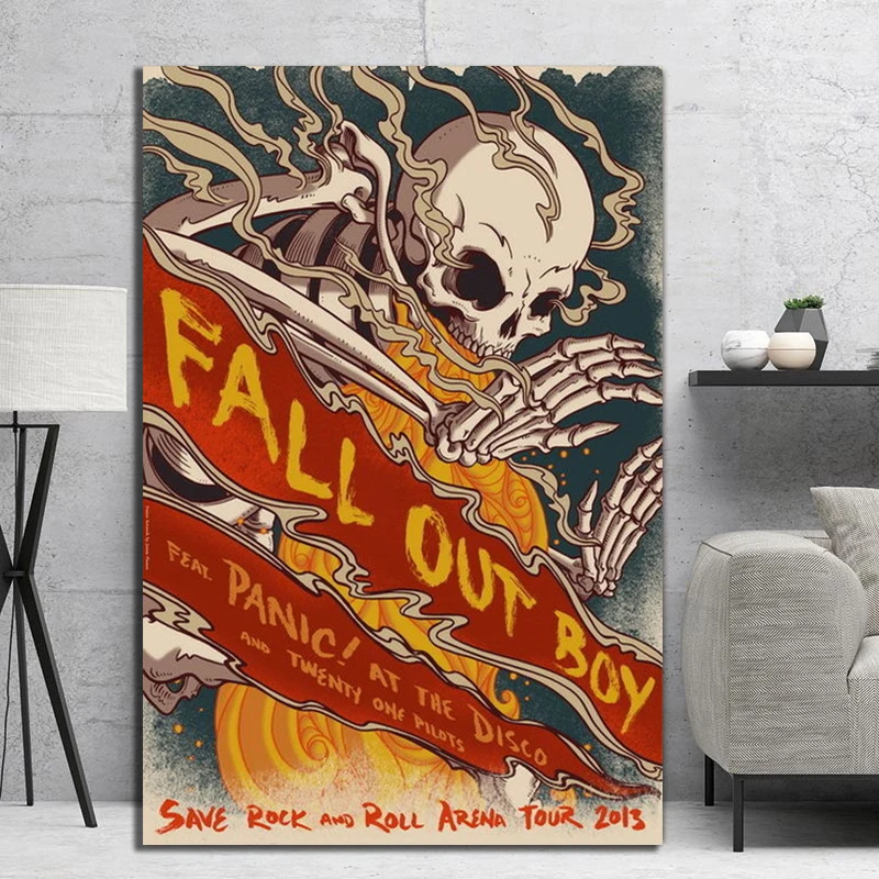 030 Fall Out Boy-постер с музыкальными звездами американской рок-группы 14x20 дюймов | Дом