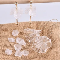 diy earrings accessories korean super fairy frosted petals peony slices la given hand earrings