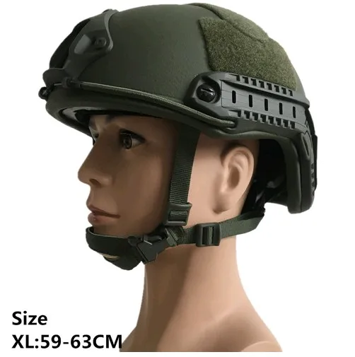 Green size XL Баллистический ACH High Cut Тактический шлем пуленепробиваемый бронежилет Aramid Core защитный шлем NIJ IIIA 3A - Цвет: Green size XL