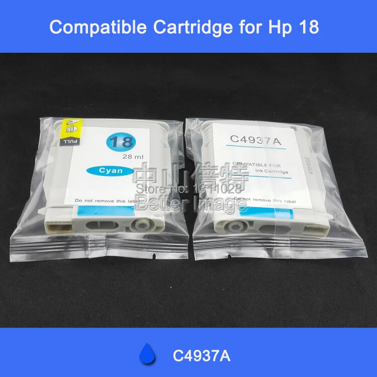Чернильный картридж HP18 C4937A Cyan chipped совместимый с hp Officejet Pro K5300 K5400 dn dtn K8600 K8600dn 2