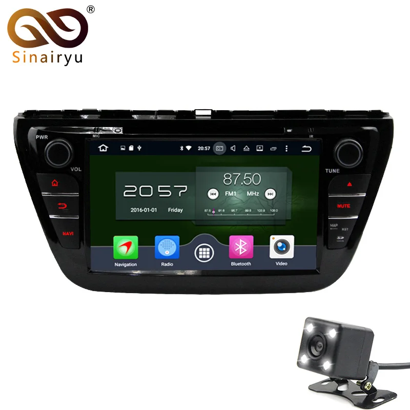 HD 8 дюймов 1024*600 4 ГБ Оперативная память Octa core android 6.0.1 Car DVD GPS для Suzuki SX4 s крест 2014 2015