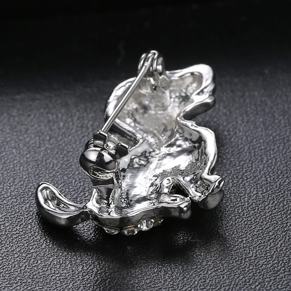 

Silver Dog Brooch For Women pins Cute Funny Gift Crystal Brooches Jewelry Animal Brooch Cute Dog Silver Plated Large For Women