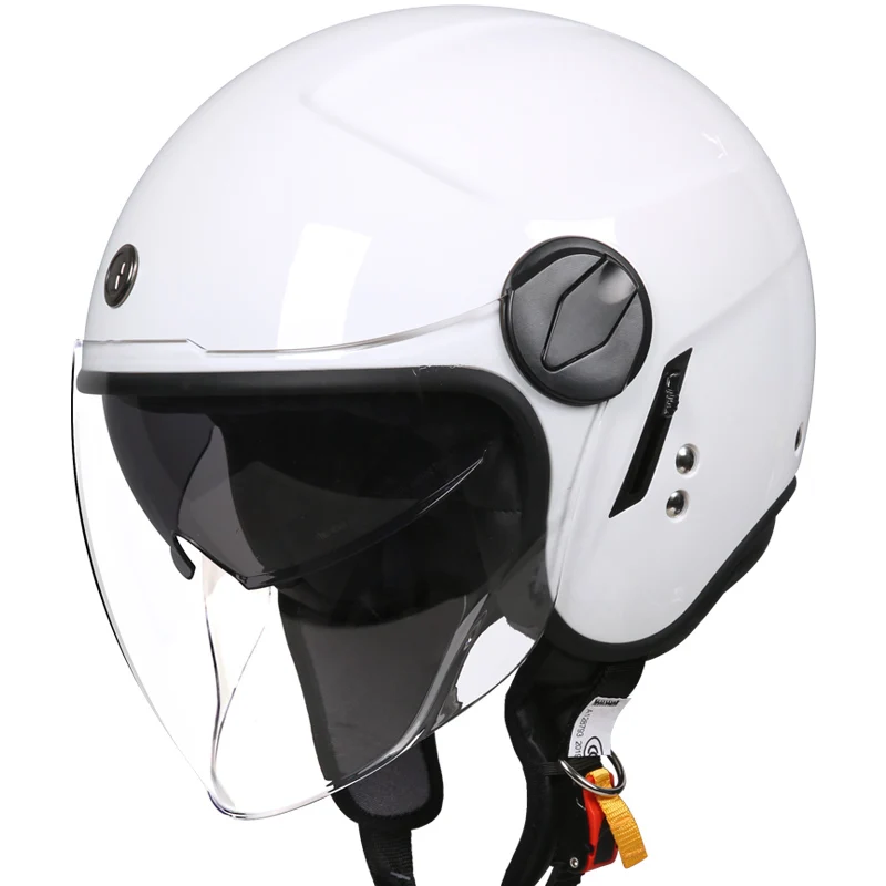 TORC T595 реактивный шлем moto rcycle открытый шлем Ретро персонализированный мото rbike двойной козырек шлем capacete moto шлем DOT - Цвет: bright white