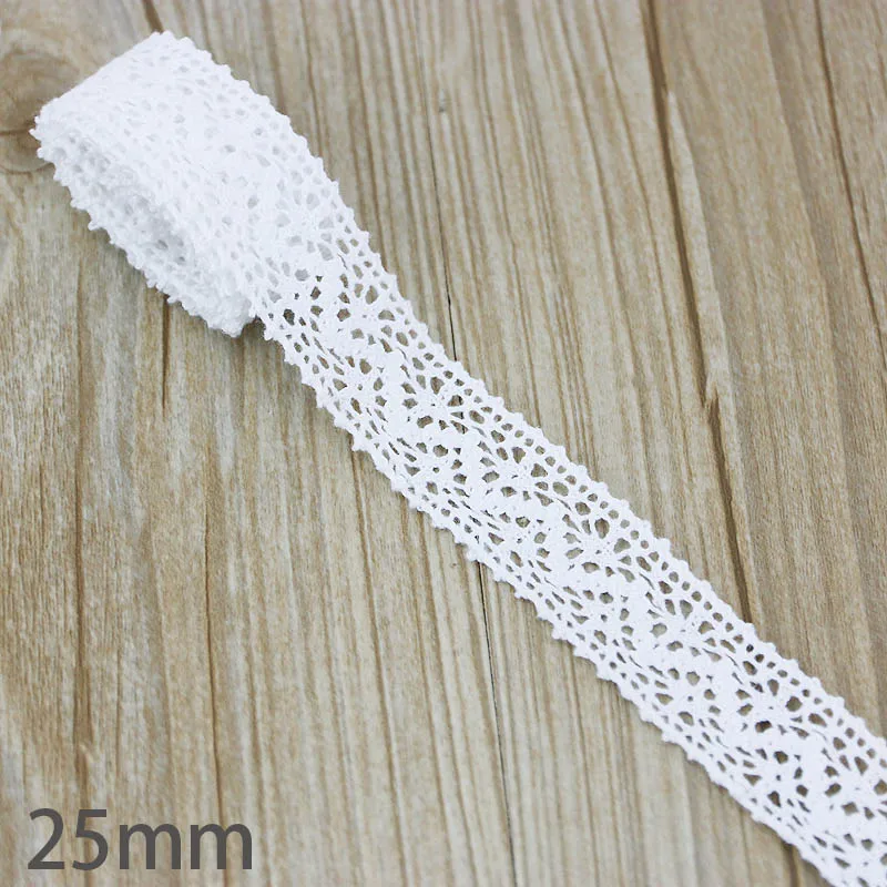 9 5 meters/roll) White Cotton Embroidered Lace Net Fabric Trim DIY Sewing Handmade Craft Ribbon Materials - Цвет: 9