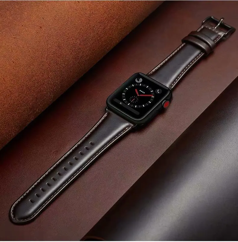 Из натуральной кожи петлевой для наручных часов iWatch ремешок серии 4 версия 1 2 3 аpple