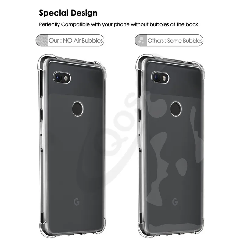 Для Google Pixel 3a XL прозрачный чехол для телефона тонкий мягкий силиконовый