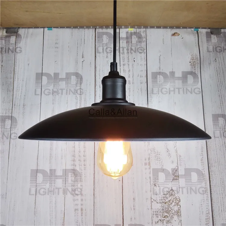 Один Образец заказа черный Железный Абажур сельская промышленность Лофт Бар