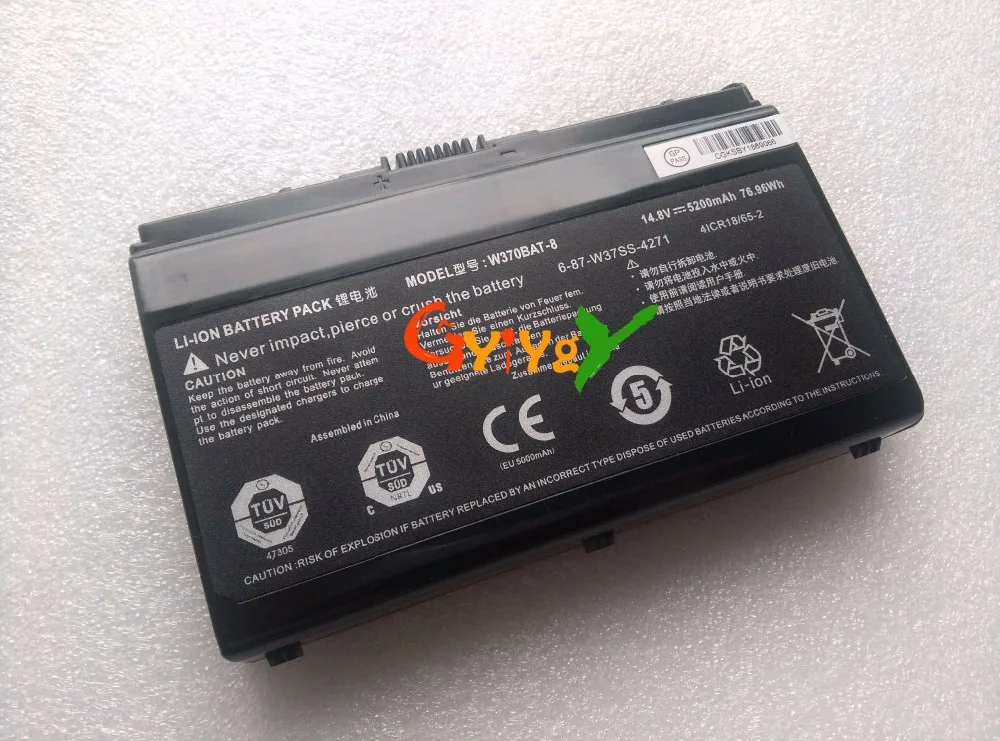 W370bat-8 батарея для HASEE K660E K790S W350ST W370SS G150TH G150TB XMG A503 A504 P2742 P2742G Sager 7358 | Компьютеры и