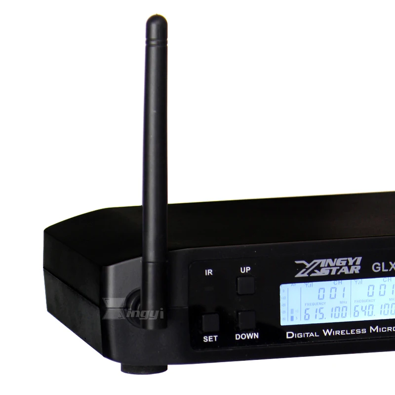 GLXD4 Профессиональный UHF беспроводной микрофон клип системы 2 канальный Lavalier