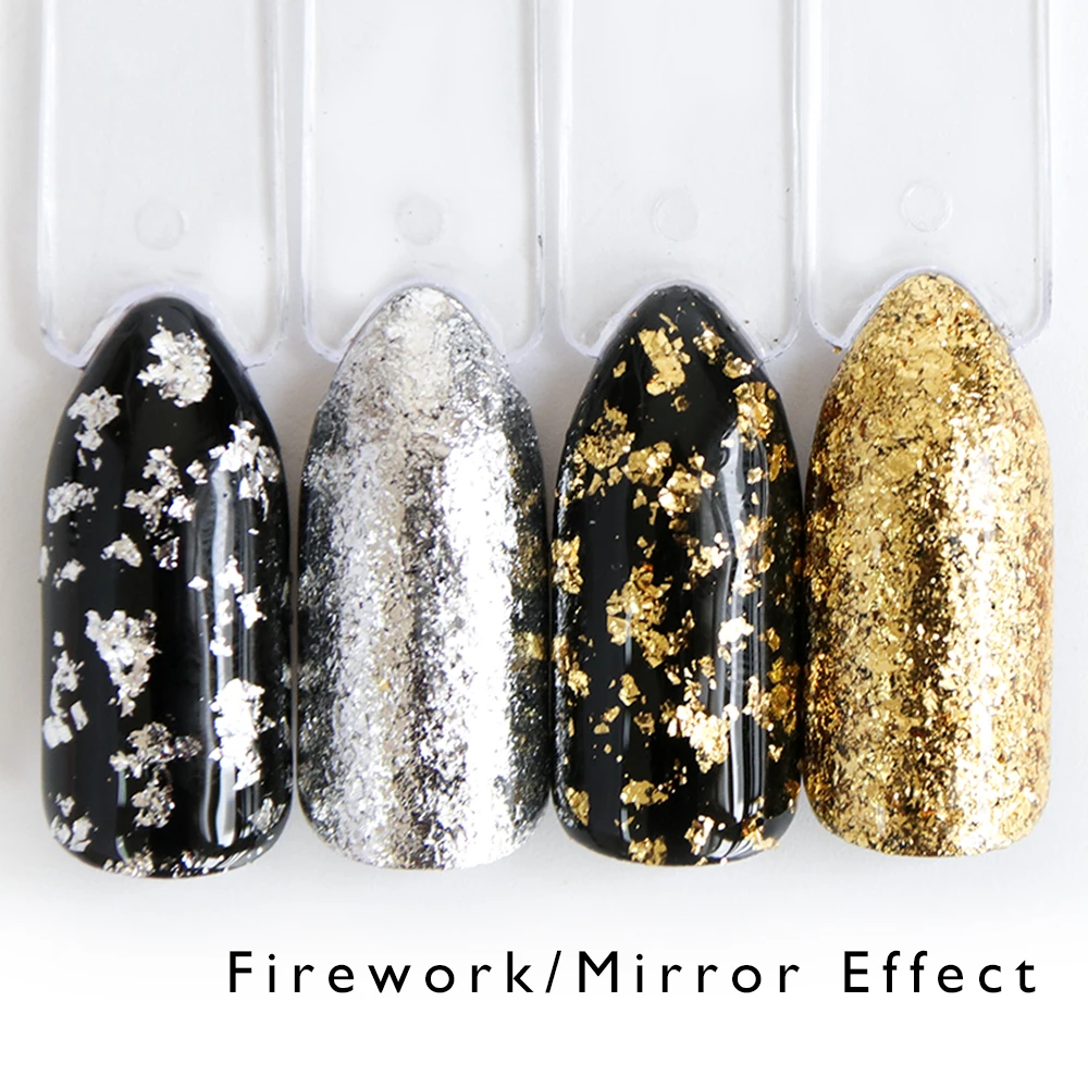 1 шт Платина Блестящий Порошок для ногтей Золотой Серебряный голографический