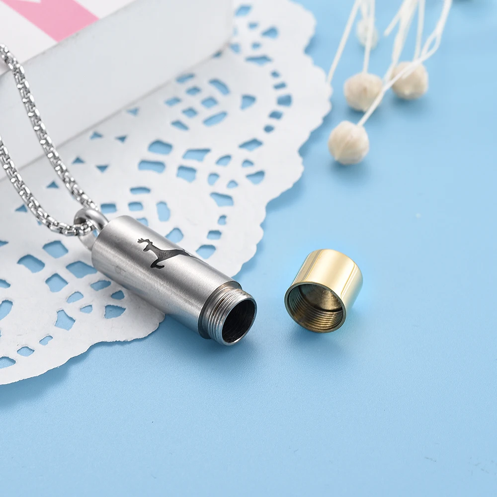 IJD8424 в виде круглых оленей корпус из нержавеющей стали для кремации ювелирных