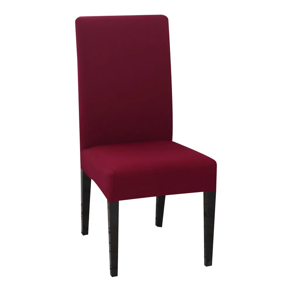 wine red Чехлы на стулья современный чехол для сидений на кухне свадебные чехлы на стулья спандекс эластичный Цветочный Принт для столовой свадьбы гостиной 7 - Цвет: wine red