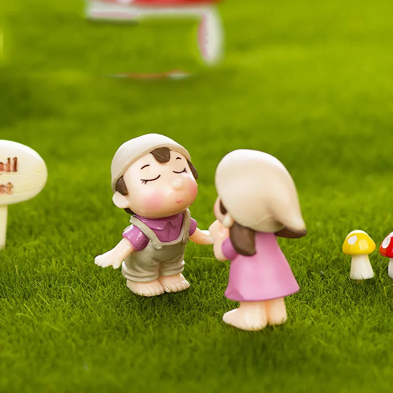 2 шт./компл. милые парные статуэтки для влюбленных феи садовые миниатюры