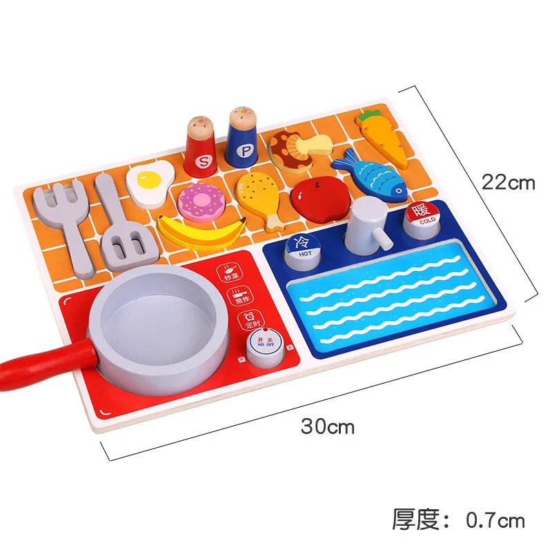 

New Exotic Wooden Building Blocks Toys Children Puzzle Early Education Kitchen Gas Stove Toy Dropshipping