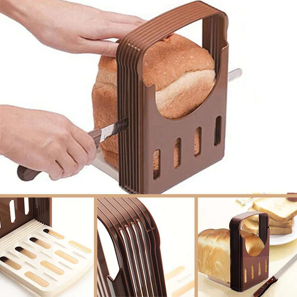 1PC ABS RESIN Practical Bread Cutter Loaf Toast Slicer Cutting Slicing Guide Kitchen Tool For Useful 250gE | Дом и сад