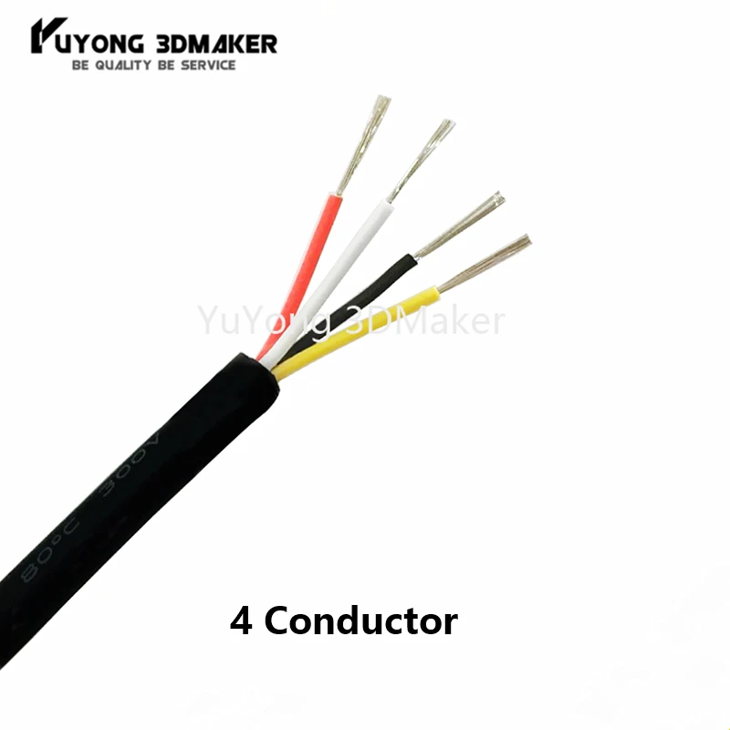 2C/3C/4C Pure Cooper жестяное покрытие 22AWG Xtension провод анти помех изолированный Луженый