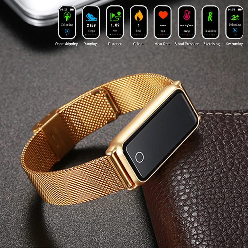 Новые умные спортивные часы с браслетом Фитнес трекер Smartwatch Водонепроницаемый