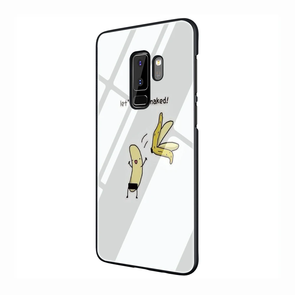 banana Tempered Glass Phone Cover Case for Samsung Galaxy S7 edge S8 9 10 Note 8 9 10 Plus A10 20 30 40 50 60 70 - Цвет: G11
