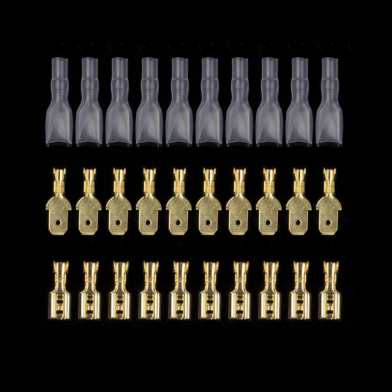 

200PCS Crimp Terminals 4.8mm Insulated Seal Electrical Wire Connectors Crimp Terminal Connector Kit