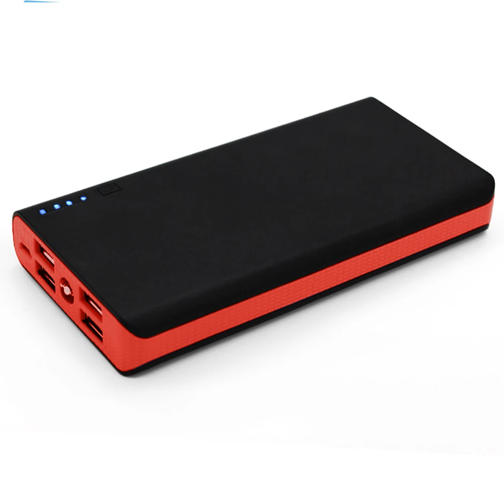 4 usb порта DIY power Bank универсальный пылестойкий внешний светодиодный пластиковый