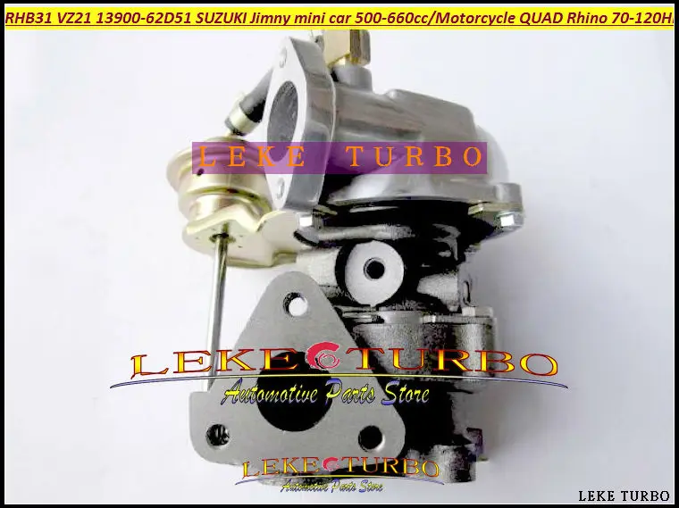 Турбокомпрессор RHB31 VZ21 13900 62D51 для SUZUKI 4JF1 Jimny Grand Vitara Mini 500 660cc K6A четырехъядерный RHINO