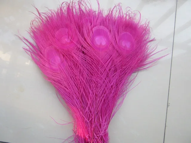 

Wholesale! Beautiful Rose peacock eye feathers 10 pcs 25-30 cm / 10-12 inches decoration celebration