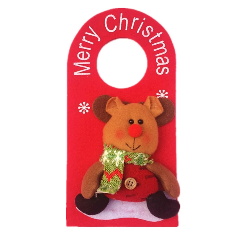 Рождественское украшение для дверей олень Санта Клаус Снеговик Рождественский