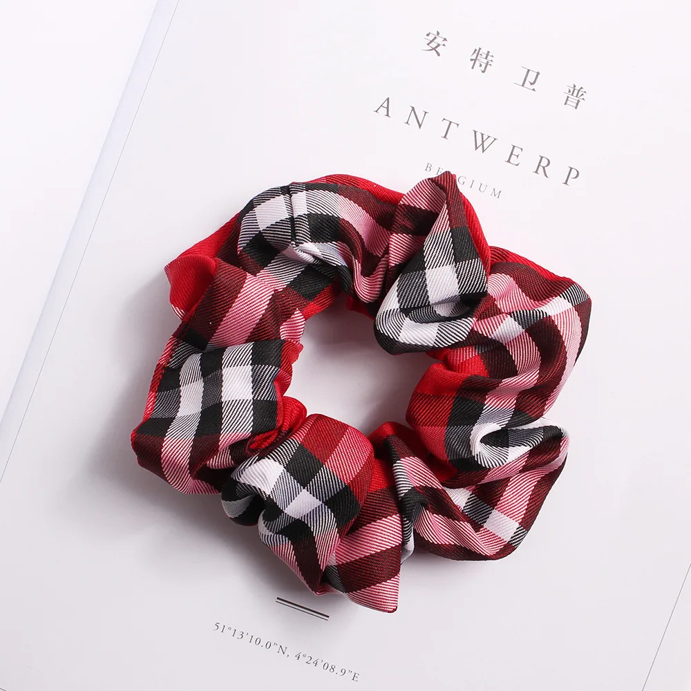Классический плед Scrunchies стрейч Scrunchie для женщин эластичные ленты для волос головные уборы для девушек хвост держатель мода Хаар Аксессуары