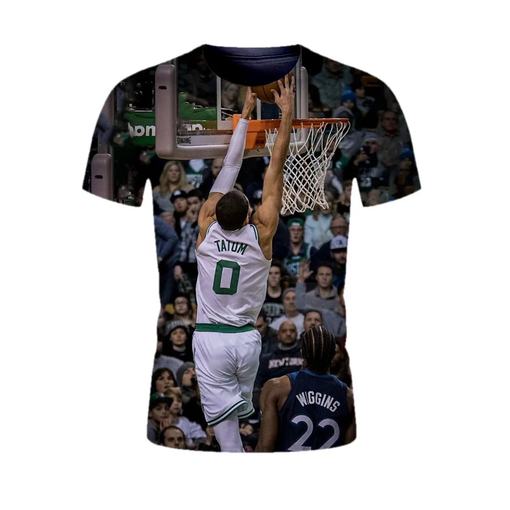 men t-shirts 3D print jayson tatum tshirt harajuku teens t shirt fans streetwear mens workout shirts summer young t-shirt tees | Мужская