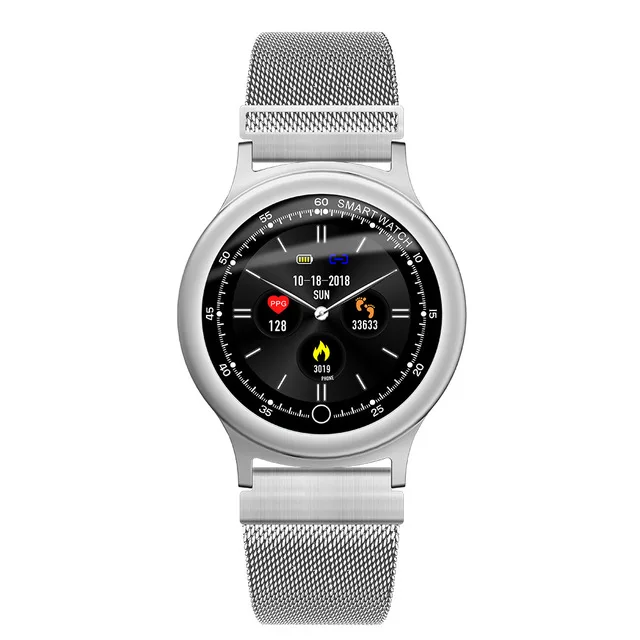 Metal Silver Новинка, Q28, мужские и женские умные часы, IP68, Обнаружение сна, обнаружение сердечного ритма, часы, фитнес-трекер для IOS/Android, напоминание о сообщениях - Цвет: Metal Silver