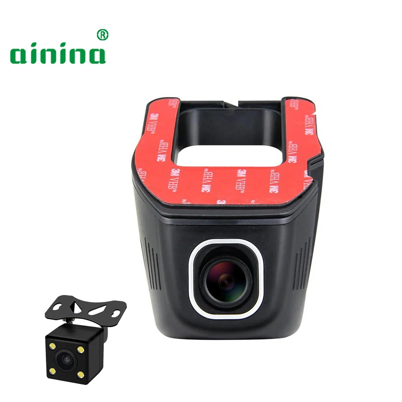 Ainina двойной объектив WiFi Автомобильный видеорегистратор Камера рекордер 720p
