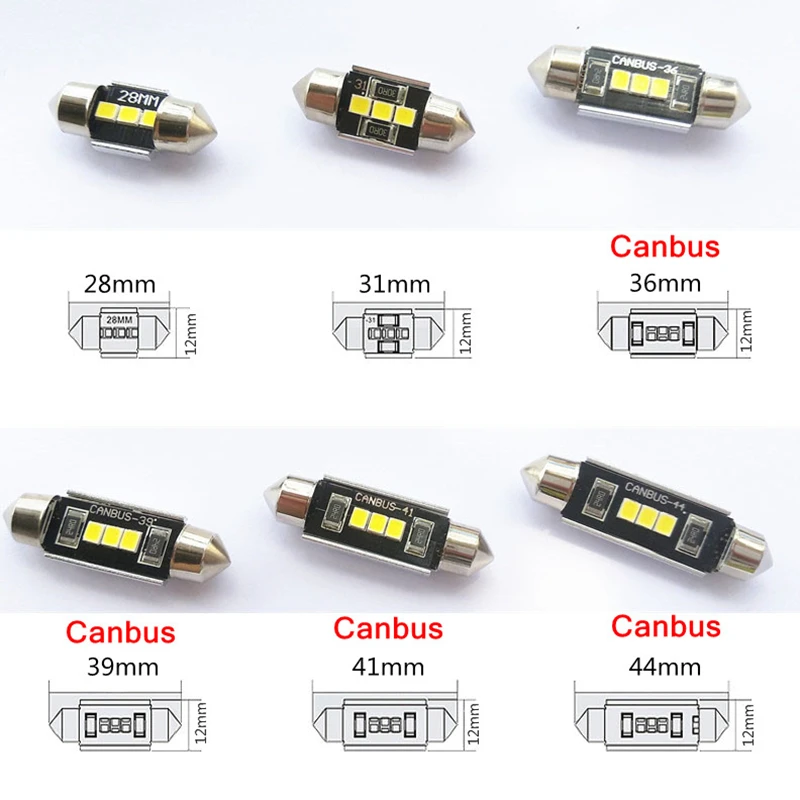 2 шт. светодиодные лампы YHKOMS для чтения 28 мм 31 36 39 41 44 C5W C10W|auto interior|41mm led canbusled 41mm canbus |