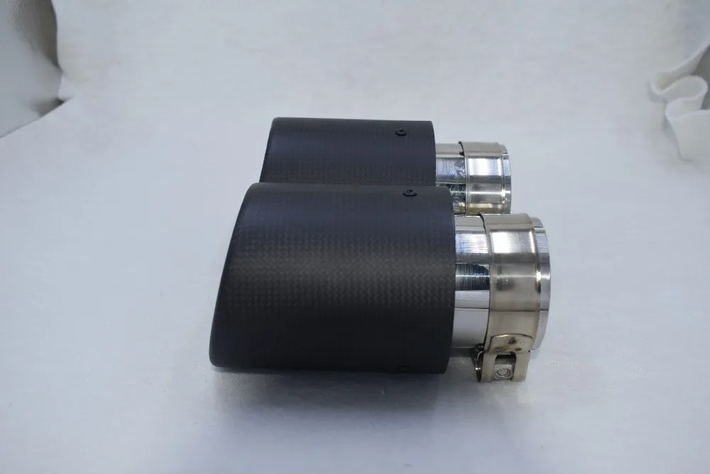 

Inlet51/54/57/60/63/80mm outlet76/89/101/114mm 304 Stainless Steel carbon fiber exhaust tip exhaust pipe muffler