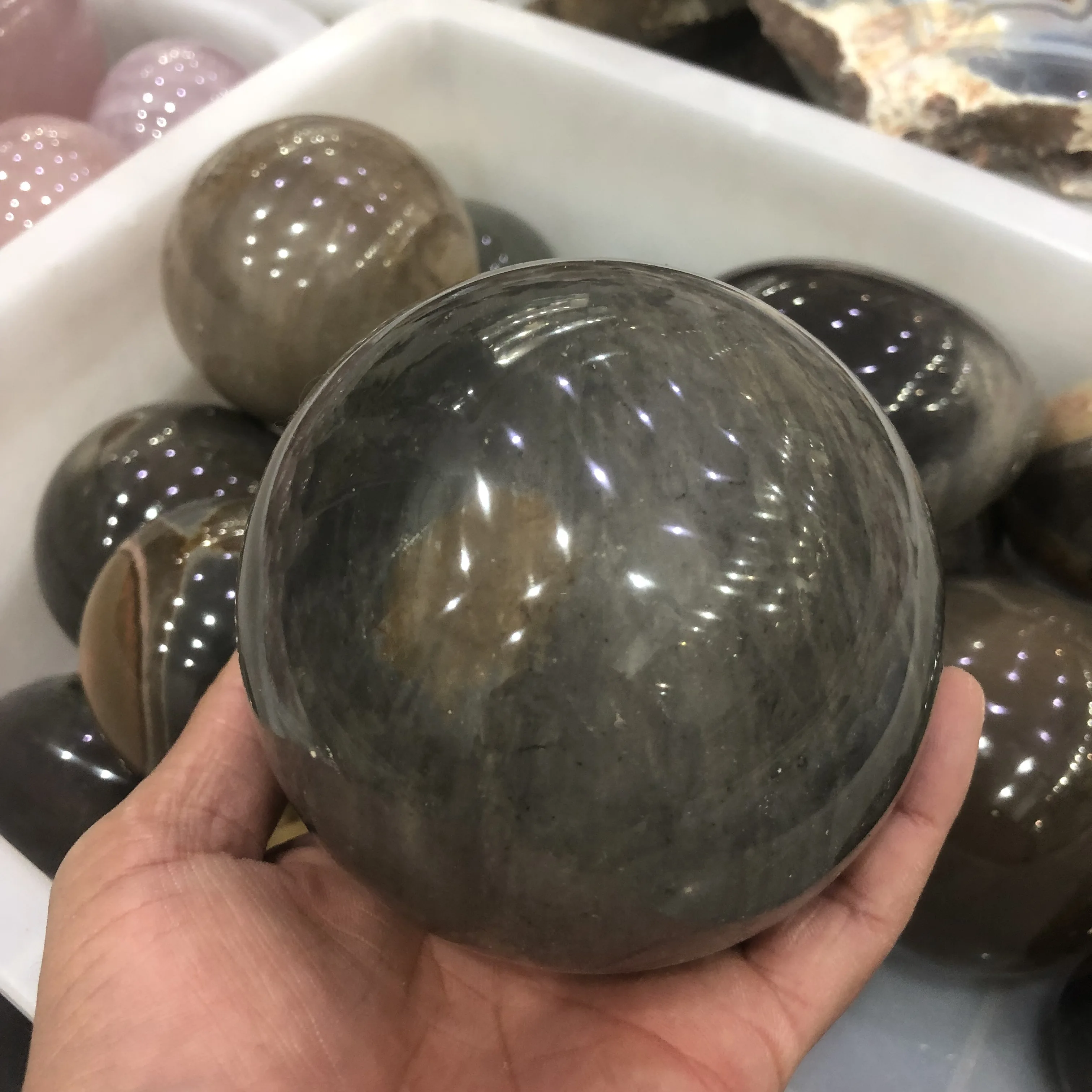 Натуральный морской шар камень Круглый кварц фотоколлекция|Камни| |