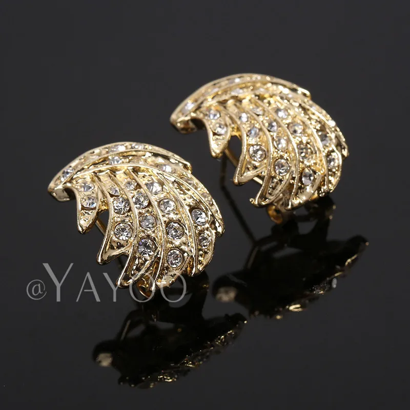 Ожерелье кольцо браслет серьги золотой цвет Изысканные Ювелирные наборы для