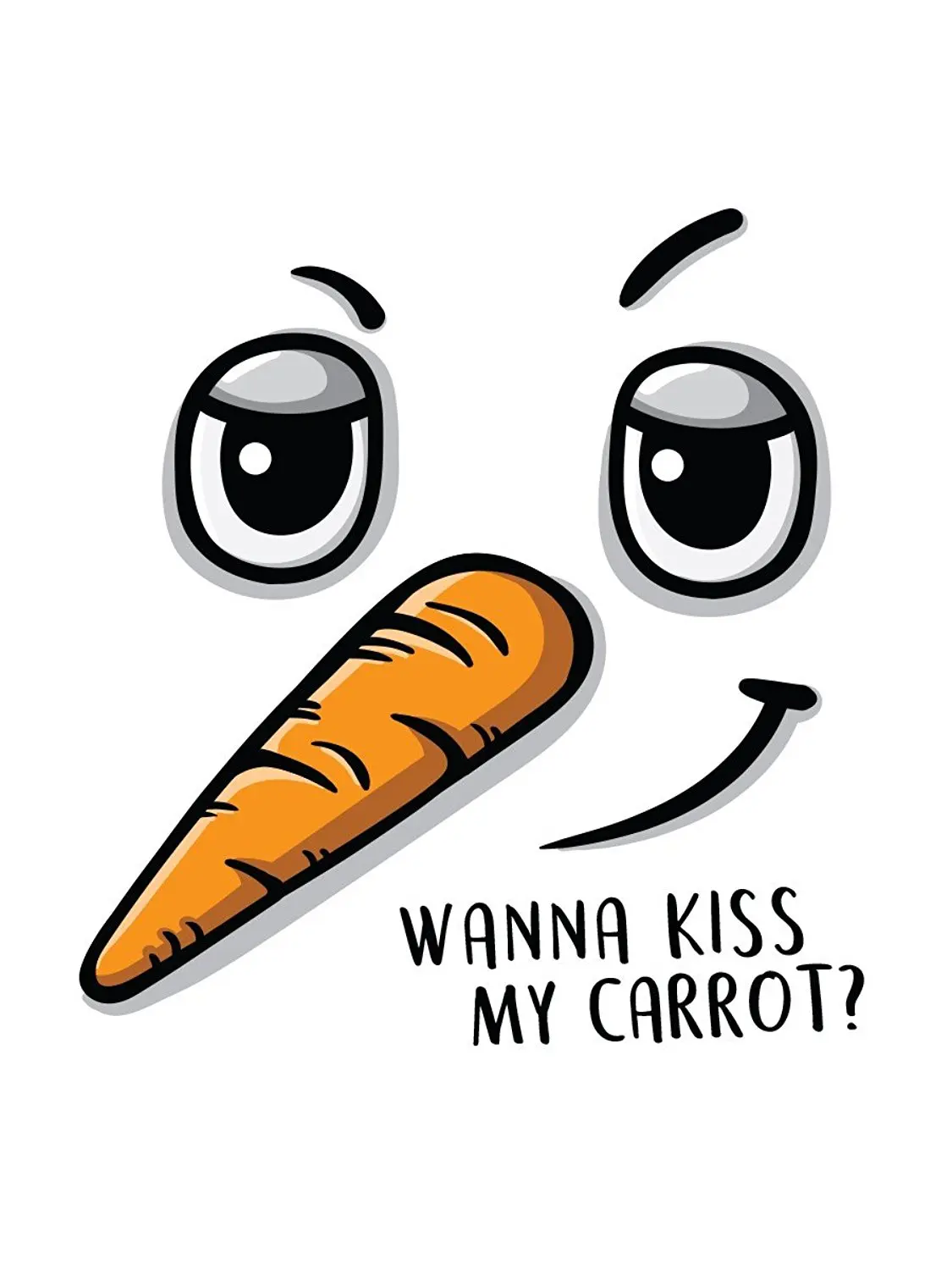 Мужская белая Рождественская футболка Wanna Kiss My Carrot одежда большие размеры