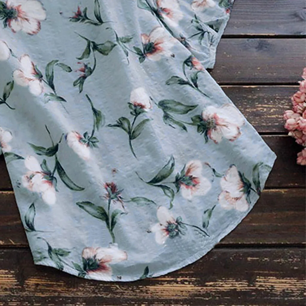 Летняя женская блузка с принтом Boho Свободная Женская большого размера коротким