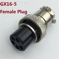 1pcs gx16 5 pin female circular aviation plug diameter 16mm wire panel connector l83 free shipping russia