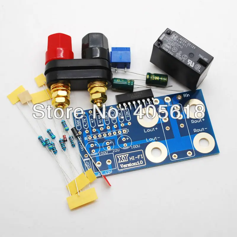 Двухканальный UPC1237 защита динамика diy Kit задержка загрузки постоянного тока с 2 шт.