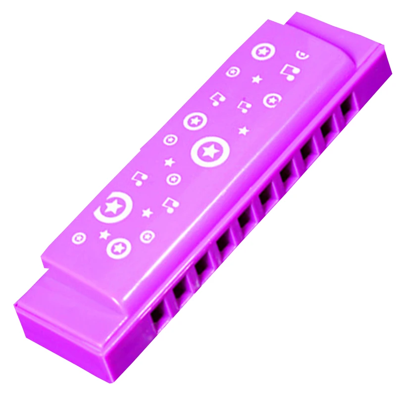 Детская Губная гармошка с 10 отверстиями детские синие музыкальные инструменты