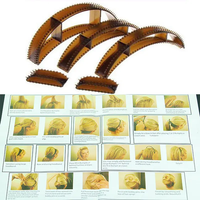 5 шт./компл. большие заколки для волос объемные вставки помпа косметический инструмент 3 размера Прямая