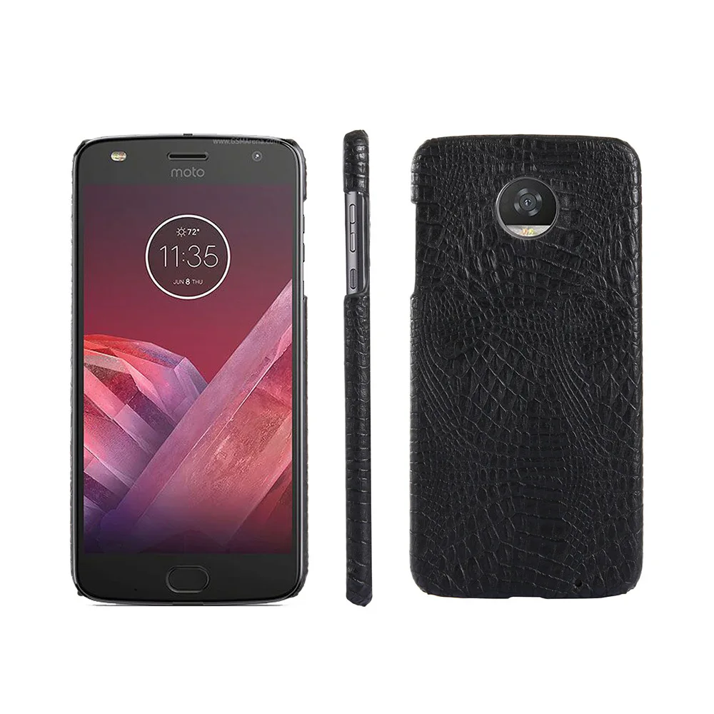 Чехол из крокодиловой кожи для Motorola Moto Z2 Play XT1710 жесткий защитный чехол телефона