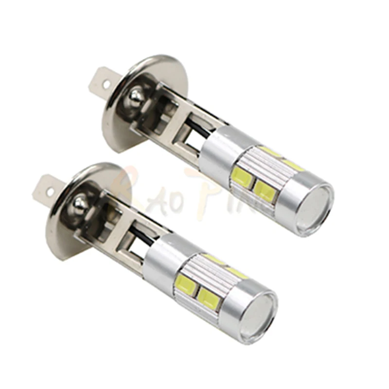 Raoping 2 шт., автомобильные наклейки на H1 10SMD 5730 светодиодный туман светильник фара дальнего света лампочка Замена лампы с объективом белый 12V