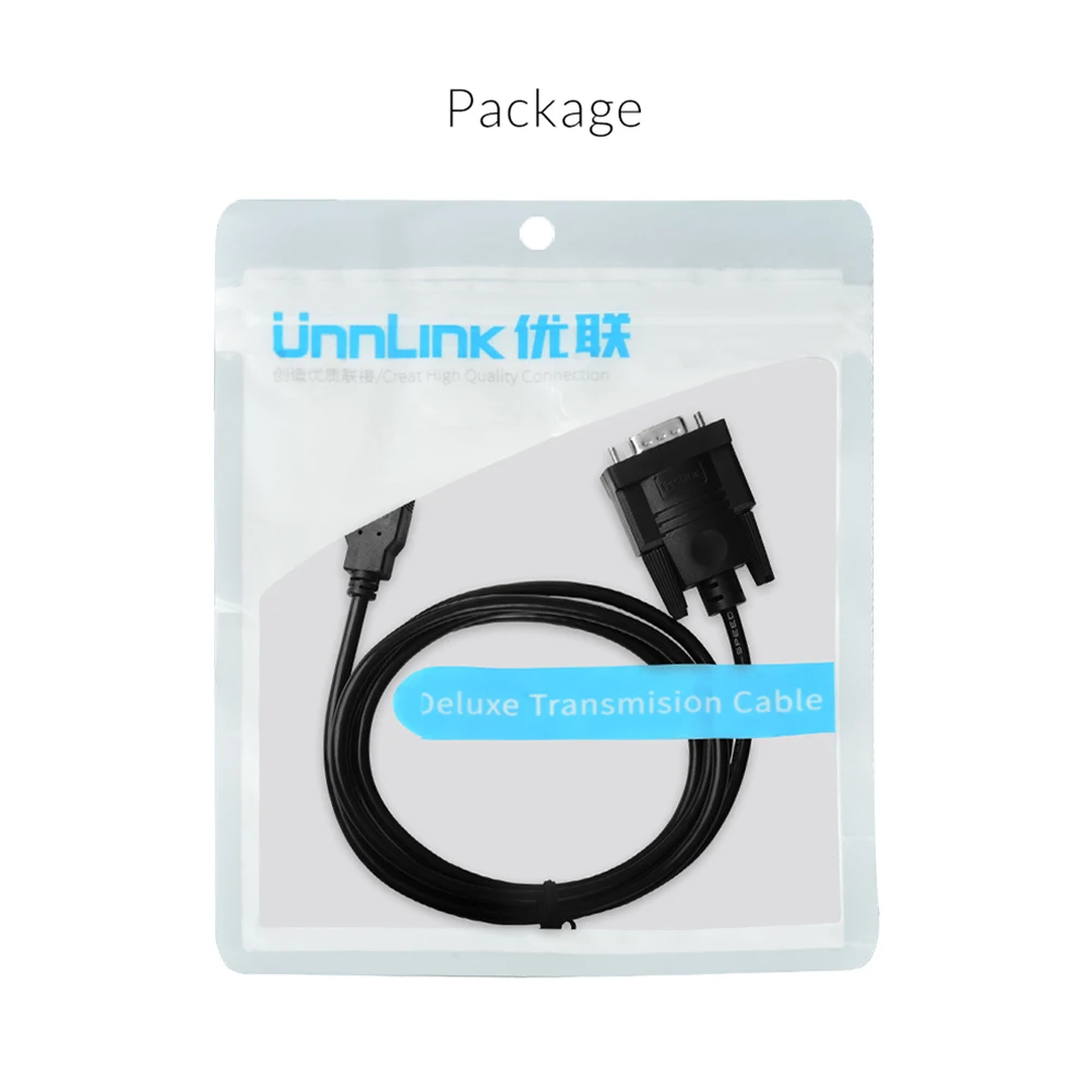 Последовательный Кабель-адаптер Unnlink 1 5 м USB к DB9 RS232 COM-порт кабель Pin для Win 7 8 10 XP Mac