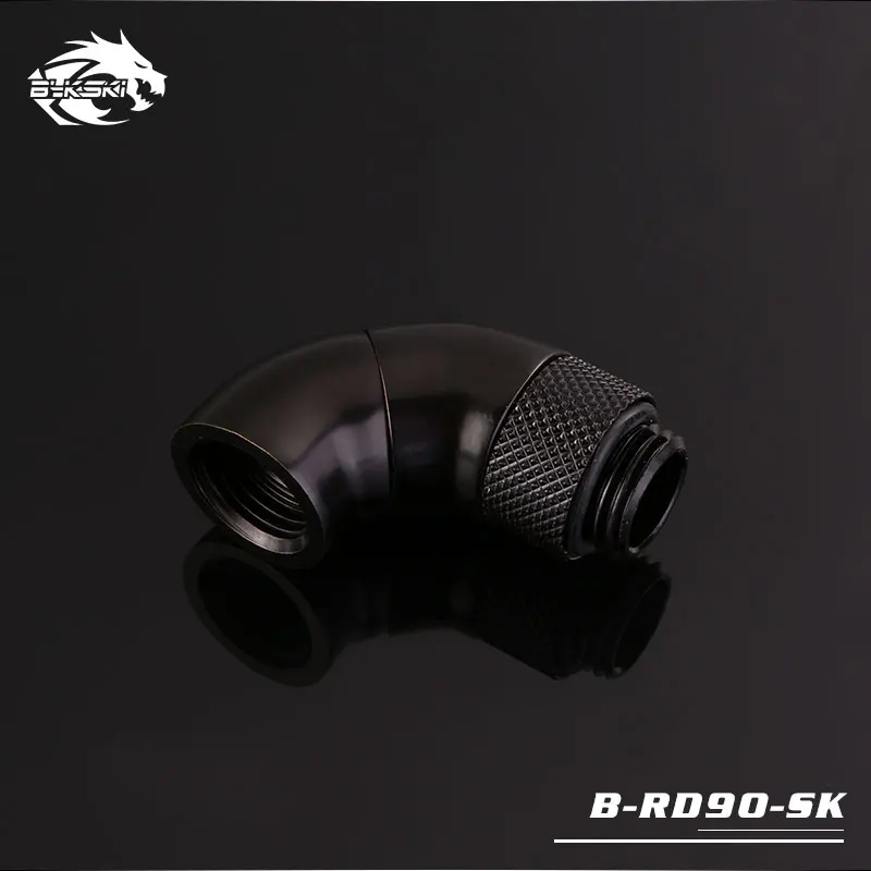 Адаптер для водяного охлаждения BYKSKI G1/4 ''Thread 90 градусов вращающийся на