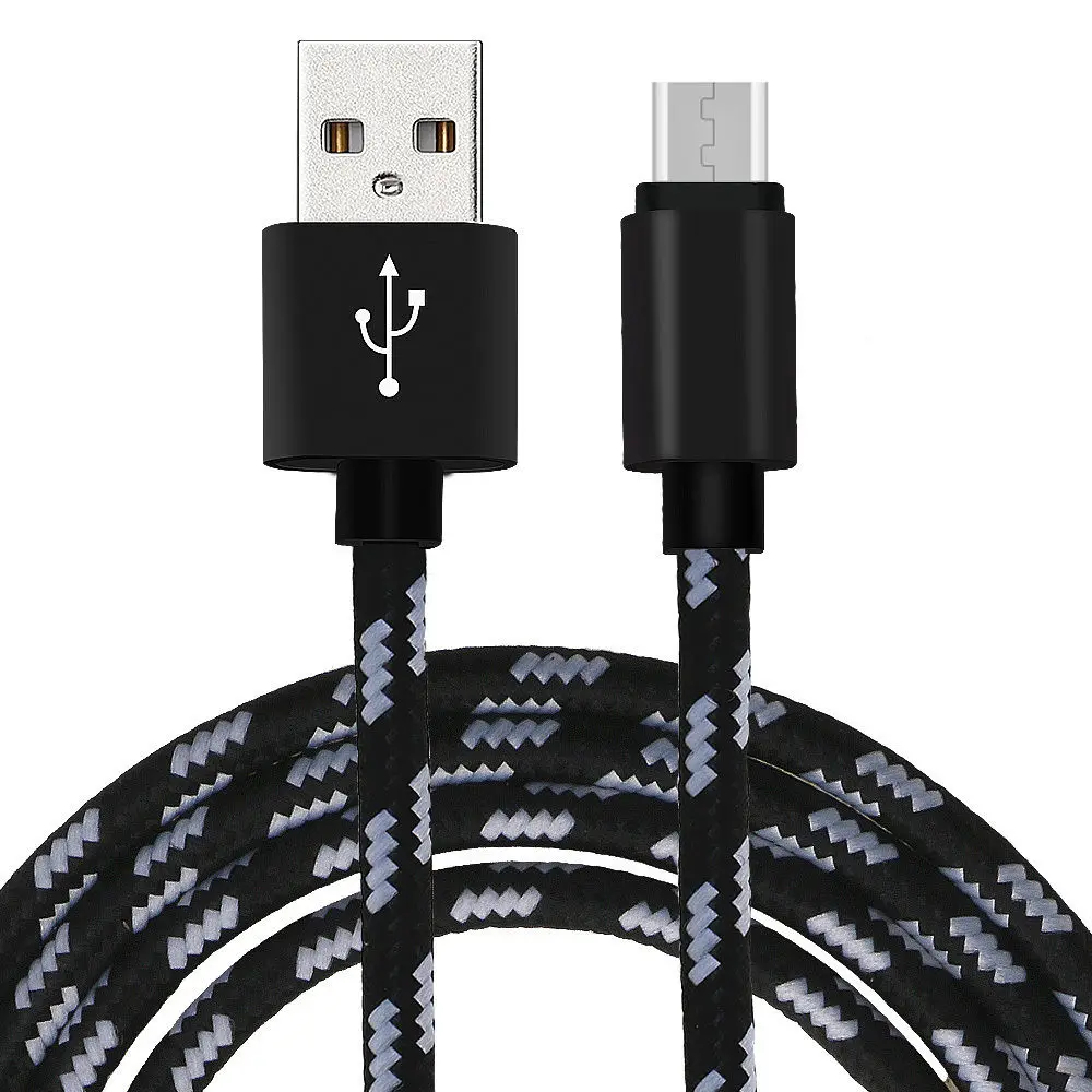 100 шт./партия 3 фута Плетеный Micro USB кабель для быстрой зарядки Тип C синхронизации