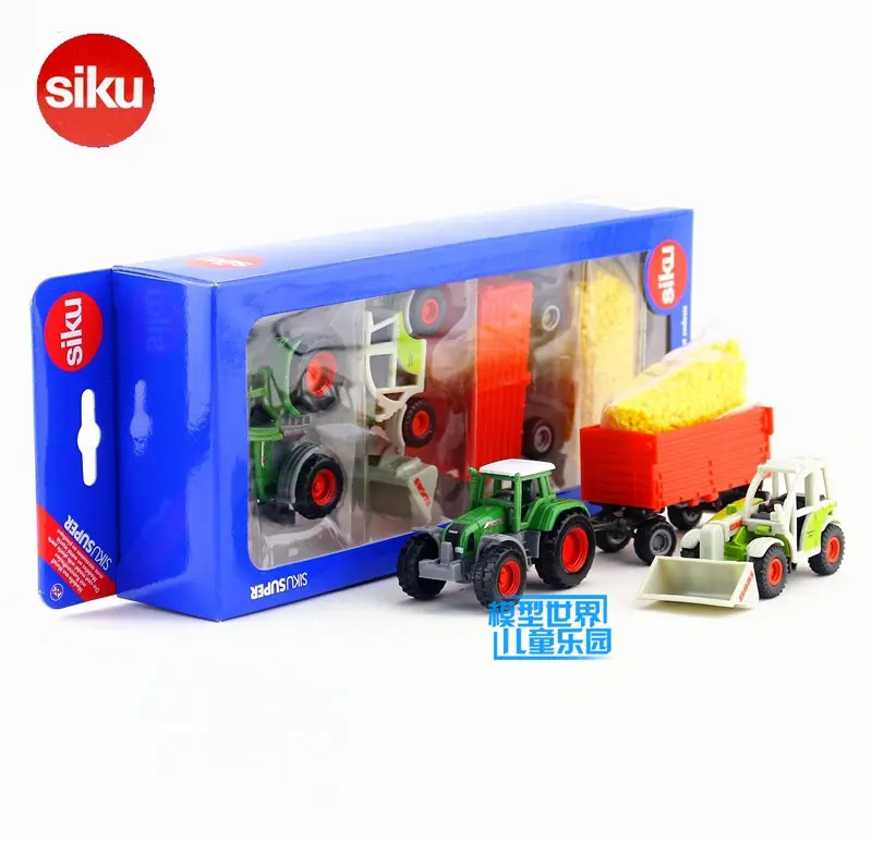 /Siku 6304 игрушка/литая под давлением металлическая модель/сельскохозяйственный трактор и прицеп автомобиль подарочный набор/образовательная Коллекция/подарок для детей