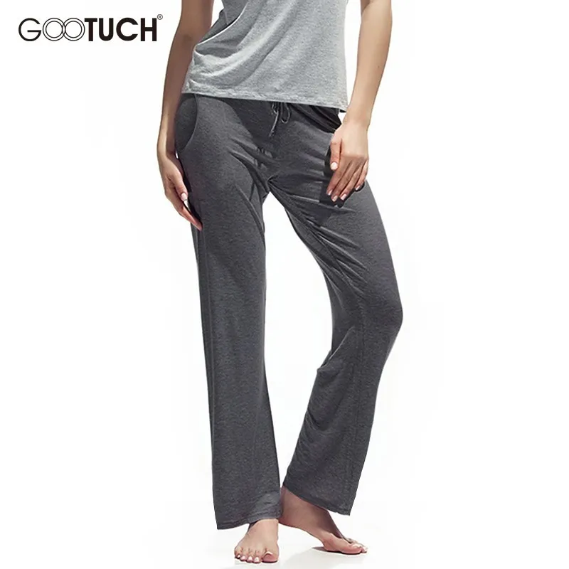 DARK GREY Женские хлопковые штаны для сна, штаны для отдыха, одежда для сна с эластичной резинкой на талии, мягкая одежда для сна, повседневные пижамные штаны, домашняя одежда 5345 - Color: DARK GREY