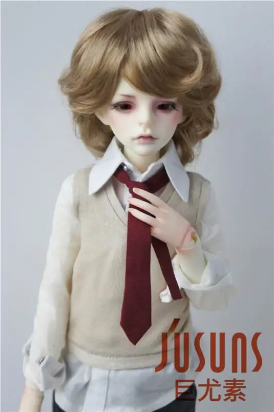 JD075 1/4 BJD парики SD с плавным вырезом кукла парики 7-8 дюймов кукольный парик игрушка кукольный парик аксессуары - Цвет: Light brown sm4B